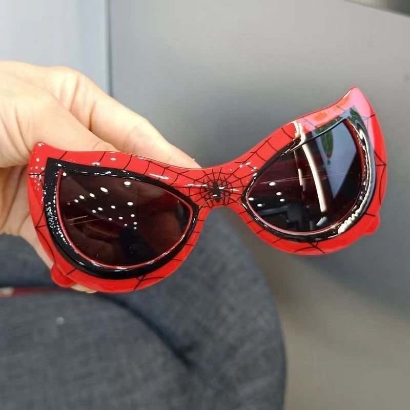 Children’s Glasses Sunglasses Spiderman Boys Sunscreen Sunglasses Baby Toys Trendy Cool Cartoon Fashion New Year